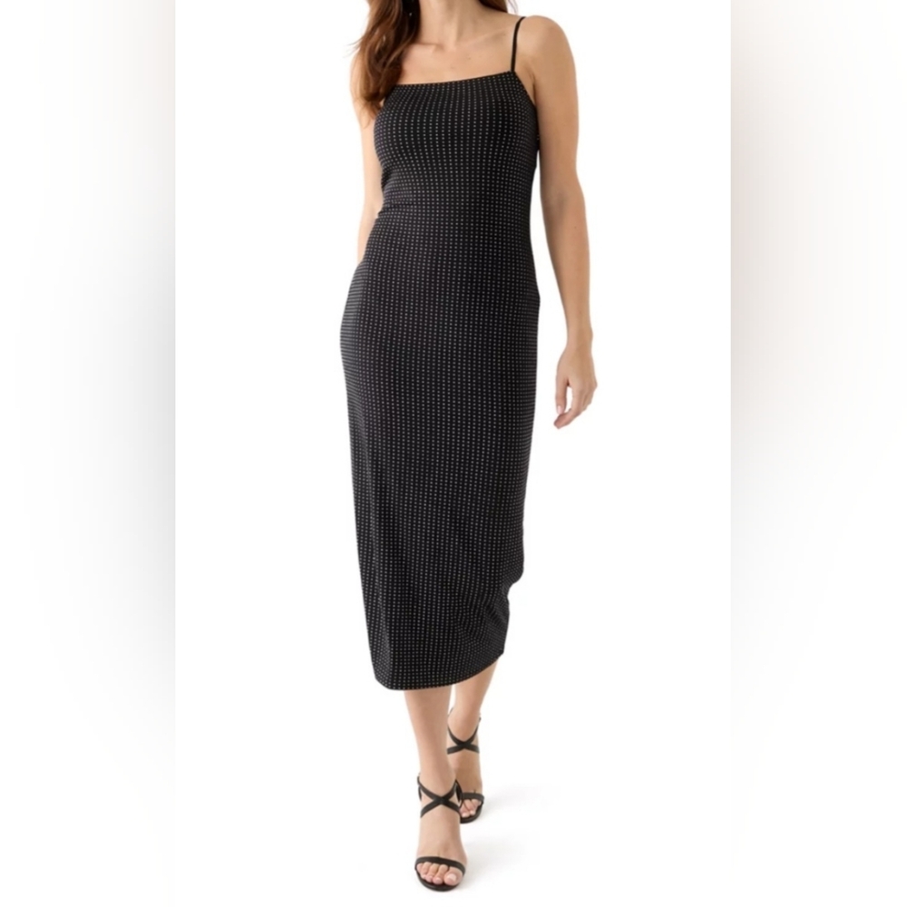 NWT Kenneth Cole Studded Midi Slip Black Dress Women's Size XL MSRP $139